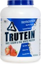 Nutrición corporal Trutein High Protein Powder: 45% Whey, 45% Casein, 10% Egg White, Gluten-Free, Low Sodium, Grass Fed Whey Protein Powder, Gym Suplemento &amp; Breakfast Shake, Strawberries &amp; Cream, 4lb