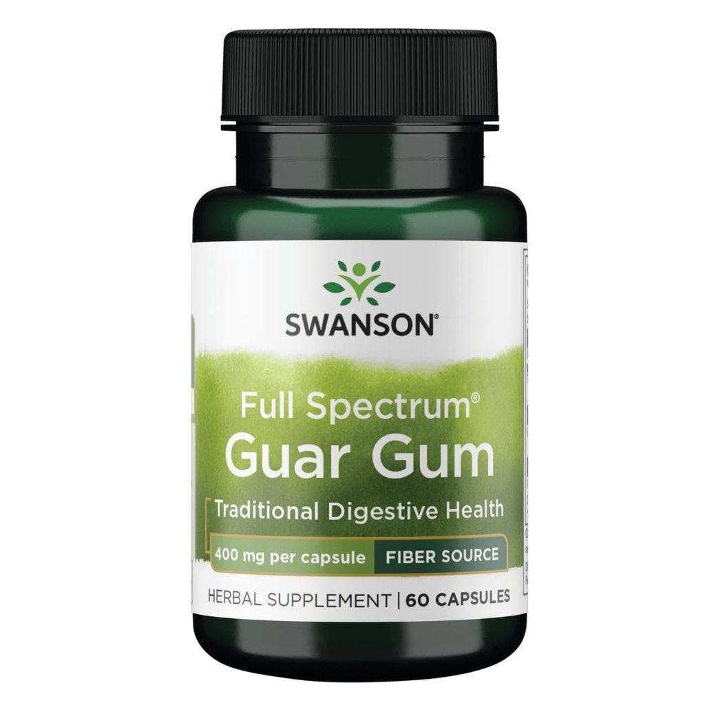 Swanson Full Spectrum Guar Gum 400 Milligrams 60 cápsulas
