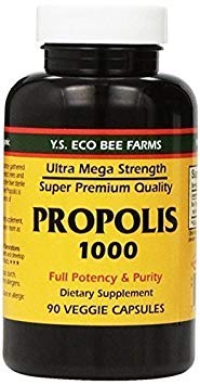 YS Eco Bee Farms Propolis 1000-90 caps (Pack of 4)
