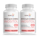 Myo-Inositol & D-Chiro Inositol Suplemento para Mujeres - Ideal 40:1 Ratio -Apoyo Equilibrio de hormonas femeninas " Fertilidad " Salud ovárica - Capsules de polvo vegano - Suministro de 60 días