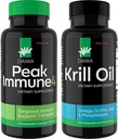 Daiwa Peak Immune 4 - Booster de sistema inmunológico natural + Daiwa Krill Oil – Omega 3 Krill Oil Capsules