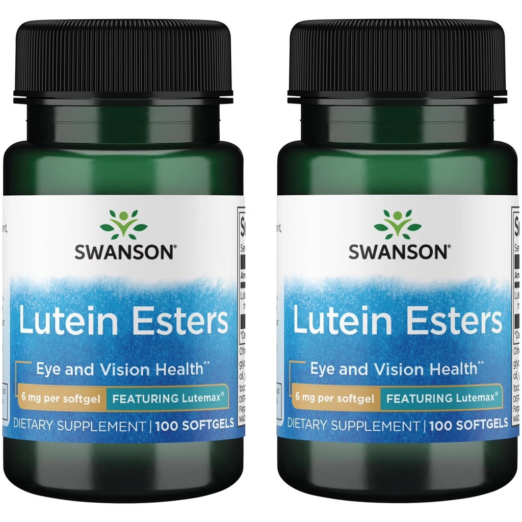 Swanson Lutein Esters - Featuring Lutemax 6 mg 100 Sgels (2 Pack)