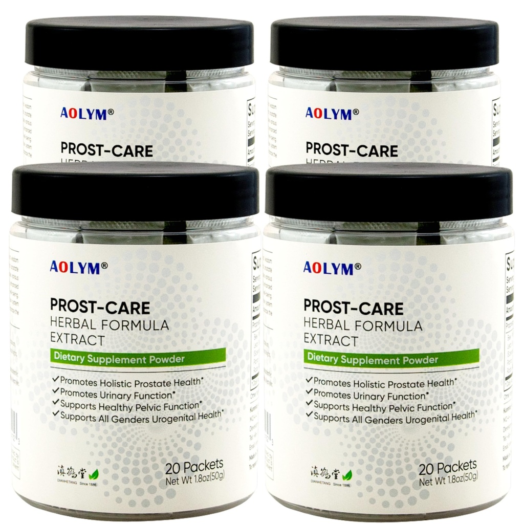 Prost-Care Multi Target Natural Herbal Fórmula 4000 mg, Mejorar el flujo urinario saludable, promover el bienestar pélvico y la función urinaria, mejorar la salud de la próstata para el hombre 20 paquetes / botella (Pack de 4)