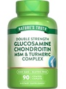La verdad de la naturaleza Glucosamine Chondroitin MSM Complex ← 90 Caplets  durable with Turmeric Silencio Double Strength ← Non-GMO & Gluten Free Supplement