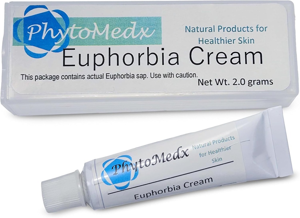 PhytoMedx - Euphorbia Cream, Radium Weed, Exclusiva Fuente de Euphorbia Sap formulada en una creación fácil de usar para la piel dañada por el sol, 2.0 g