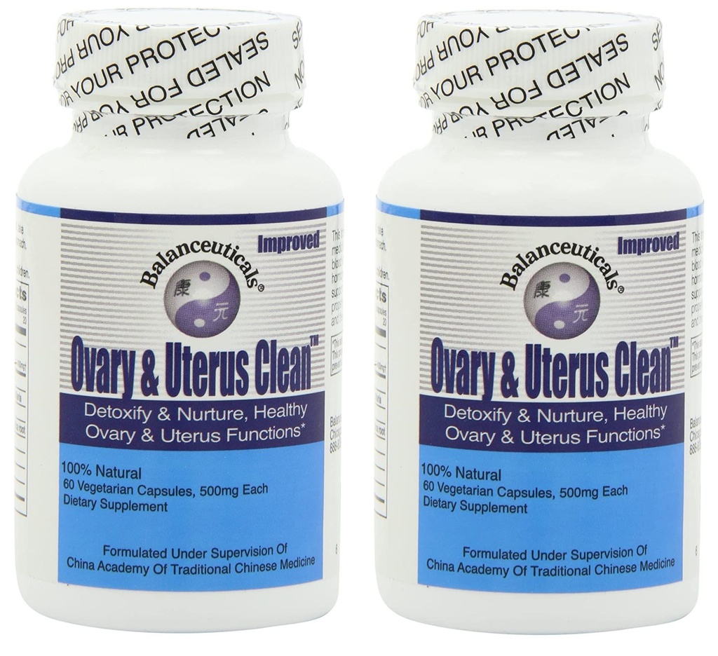 Ovary " Uterus Clean, 500 mg Dietary Supplement Capsules, 60-Count Bottle (Pack of 2)