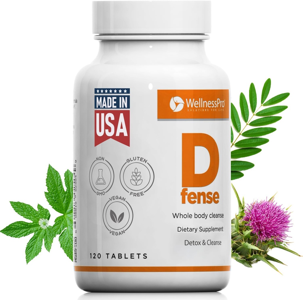 Detox Cleanse, Gut &amp; Liver Cleanser, Herbal Dietary Supplement, Milk Thistle, Goldenseal, Senna, Calcium &amp; Magnesium, Probiotics, Multivitamin & Multimineral, 120 Tablets