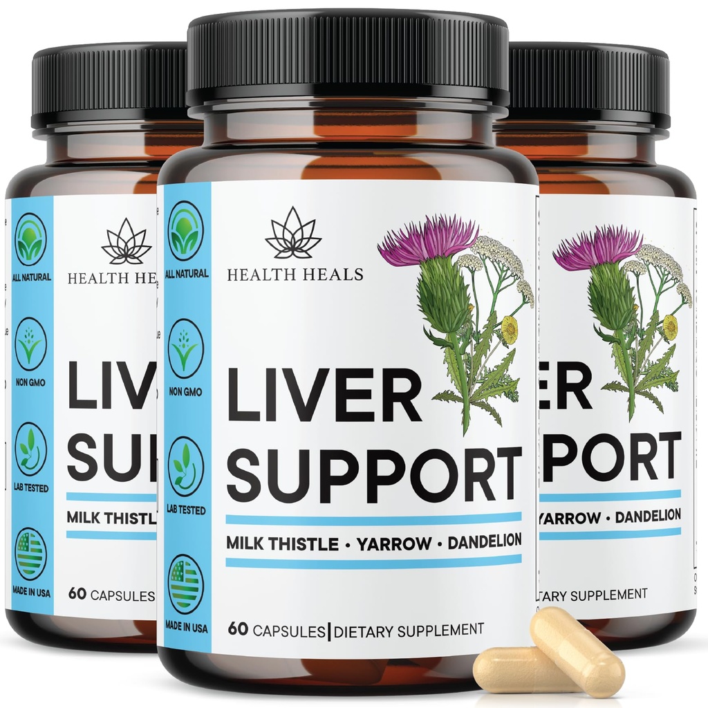 Liver Cleanse & Repair Formula - Herbal Liver Support Suplemento con Milk Thistle Dandelion Root Turmeric, Artichoke Extract for Liver Health - 180 Count