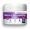 Crema de nervios y neuropatía – Alivio alimentado por plantas para pies, manos, piernas, pies Incluye 7 gramos de L’Arginina; Vitamina B6, Arnica, Aloe -2.82oz