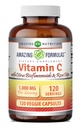 Fórmulas asombrosas Vitamina C (Acid acúsbico) 1000 Mg con Rosa HIPS & Citrus Bioflavonoids ← Veggie Capsules Suplemento ← Non-GMO TEN Gluten Free ← Made in USA (120 Conde)