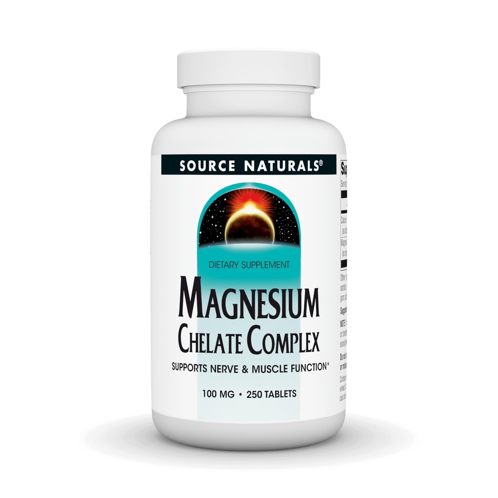 Fuente Naturals Magnesium Chelate - Soporte Nerve &amp; Muscle Function - 250 Tablets