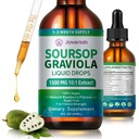 Soursop Graviola Liquid Drops Suplemento con Sea Moss Extract, Soursop Bitters Liquid for Cell Support &amp; Regeneración, Inmunity, Liver, Antioxidant, Graviola Leaves Extract 2 Month Supply 60ML