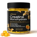 Cretina Monohidrato 5000mg Suplemento Gummies - con L-Taurina Betaine Anhydrous Alpha-GPC BCAA 2:1 - Gluten libre de azúcar para hombres mujeres