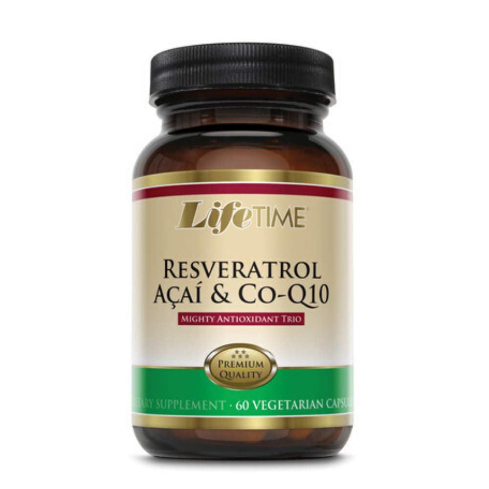 LIFETIME Resveratrol, Acai & CoQ10, Veg Cap (Btl-Glass)