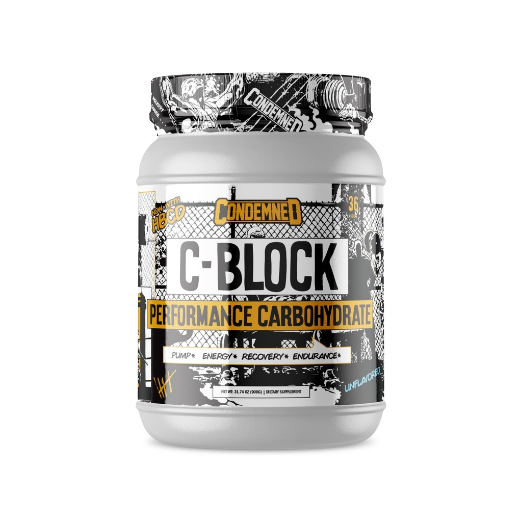 CONDEMNED Labz C-Block Performance Carbohydrate Powder  25g Carb10, Highly Branched Cluster Dextrin TEN Rapid Digestion ANTE Boost Stamina & Recovery ← 36 Servings (Unflavored)
