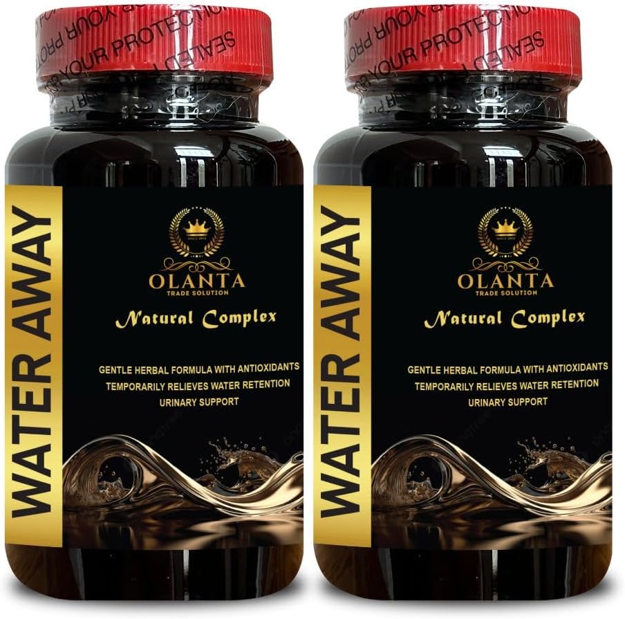 Agua Genérica Away - Píldoras de Agua para Mujeres - Agua Píldoras Retención de Agua, Retención de Agua Píldoras para Mujeres, Píldoras Diuréticas para Retención de Agua, Píldoras de Agua Máxima Fuerza - 2 Botellas