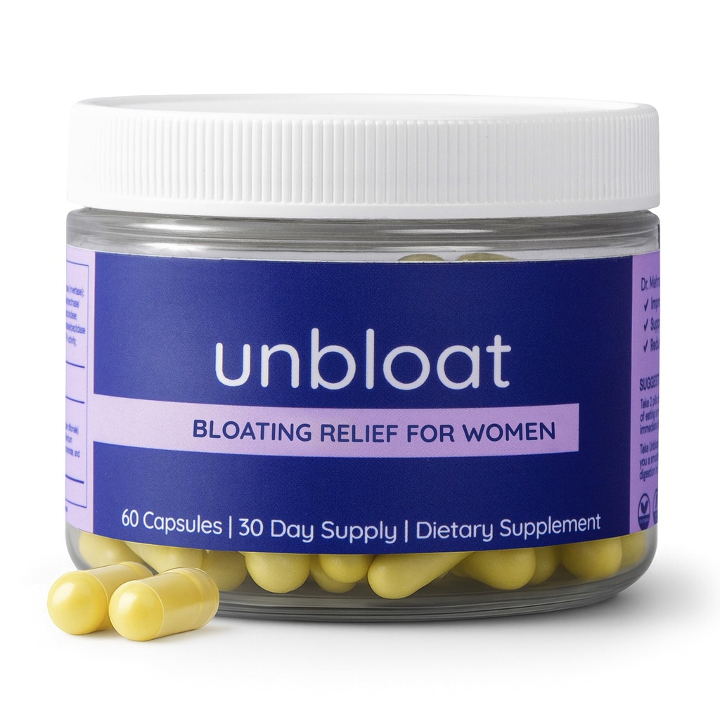Anti-Bloat Pills for Women - Bloating Relief for Women ' Digestive Support Supplement - Enhances Gut Health - No Bloat Formula with Prebiotics & Probiotics - Debloating Supplements - 60 Count