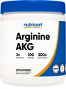 Nutricost Arginine AKG Powder 300 Grams (AAKG) - 3G Por Serving &amp; 100 Servings - Pure Arginine Alpha Ketoglutarate