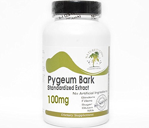 Pygeum Bark Standardized Extract 100mg 12% Phytosterols ~ 100 cápsulas - No aditivos ~ Suplementos de la naturaleza