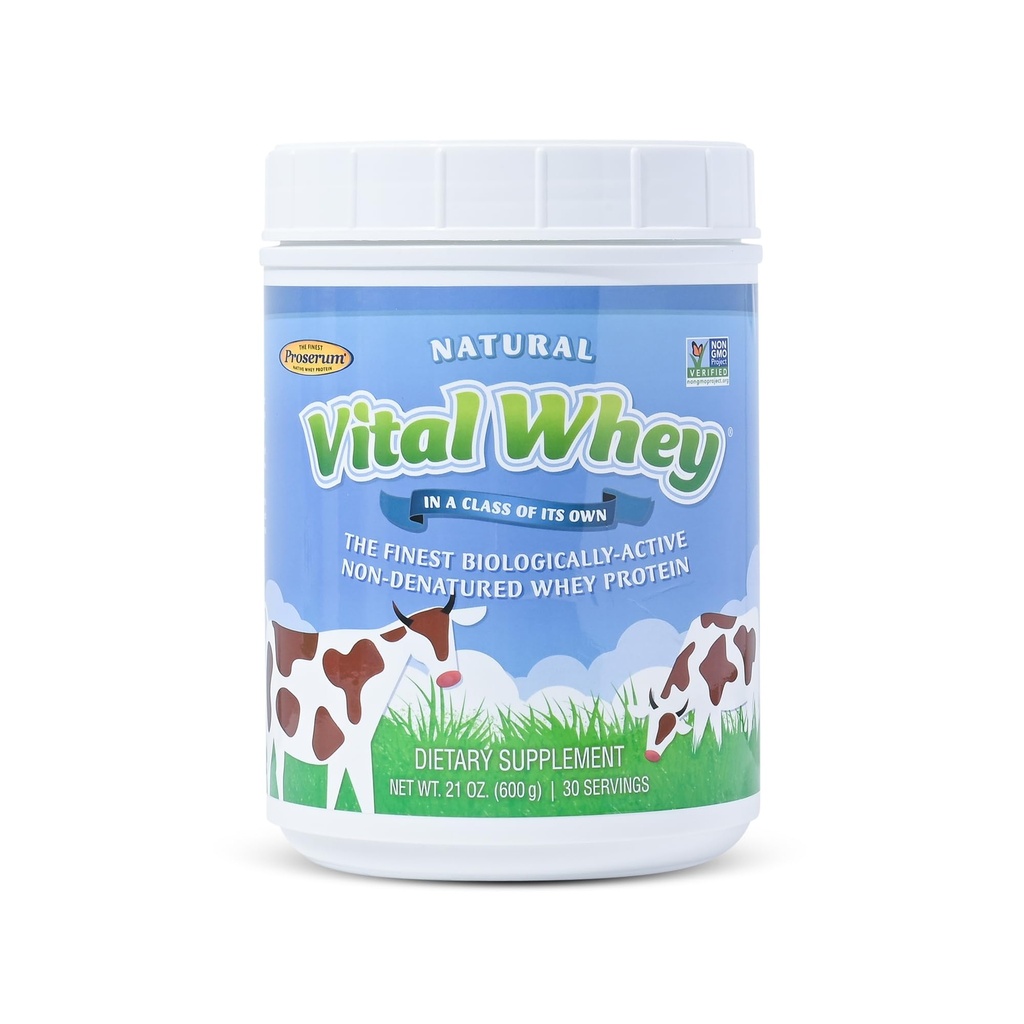 Polvo de proteína de grano para la vitalidad inmune, sabor natural 600g (30 servidos), 15g Proteína por ser, Vital Whey, Holística limpia, Wellness Nutrition