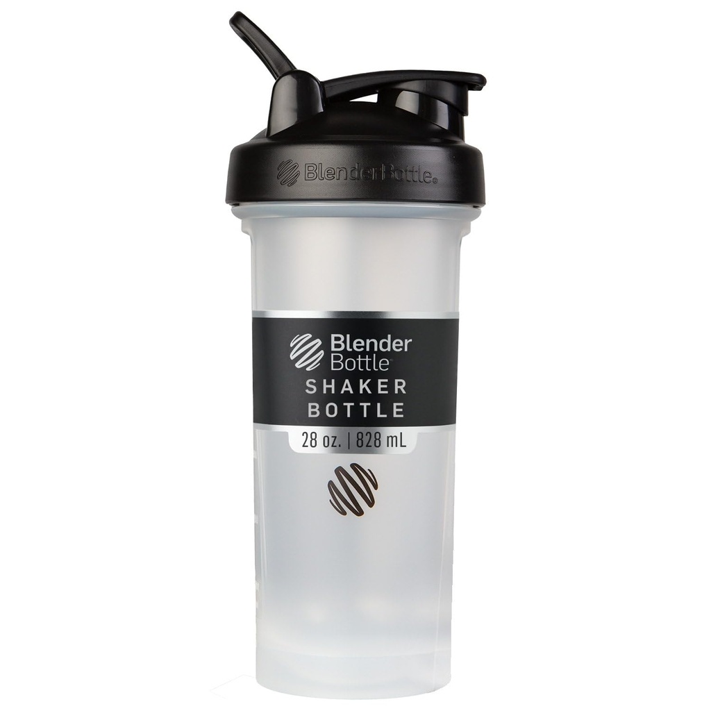 BlenderBottle Classic V2 Shaker Bottle Perfect para Protein Shakes y Pre Workout, 28-Once, Clear/Black