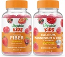 Niños de fibra prebiótica vital + magnesio de calcio " niños de cinc " , grupo de gummies - Tasting grande, Suplemento de vitaminas, Gluten Free, GMO Gratis, Chewable Gummy