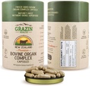 Complejo de órganos Fed Bovine: Liver, Spleen, Kidney, Heart, Pancreas (600 Mg por órgano por cápsula), 3000 Mg por Serving (30 Servimientos)