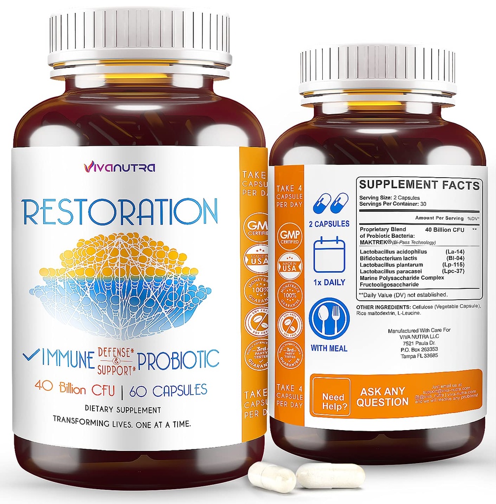 Restauración Toenail Fungus Tratamiento Píldoras probióticas - Tratamiento de hongos de uñas para uñas, hongo Fungi Foot Repair Extra strength, Intensive Toe Pies de renovación de uñas Suplemento - Month Supply 60ct