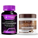 WELLNESS LABSRX Nattokinase Suplemento cápsulas 5000 FU - Café de seta
