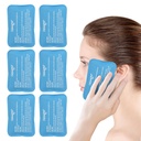 NewGO Mini Ice Packs (6 Packs) Gel Cold Packs for Injuries Reusable, Face Ice Pack for Face Surgery, Teeth Pain, Tired Eyes, Kid's Boo Boos, Bruises, Headaches,Breastfeeding 4.5"X 3.2" Blue