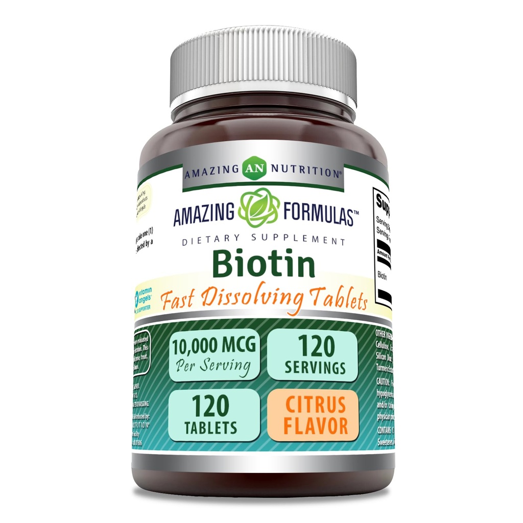 Amazing Formulas Biotin 10,000 mcg ← Fast Dissolve Tablets