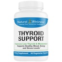 Natural Wellness Thyroid Support – Iodine, Selenium " L-Tyrosine Supplement for Healthy Thyroid Function, Energy, and Metabolism – Thyroid Support for Women " Men – 60 Vegetarian Capsules