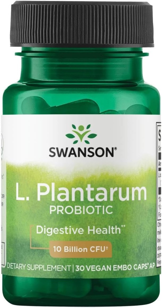 Swanson L. Plantarum - Suplemento Digestivo Promoción de Balanza Gastrointestinal " Regularidad intestinal - Fórmula natural para ayudar a reducir el rubor - (30 cápsulas vegetales)