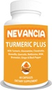 Turmeric Plus - con Turmeric, Glucosamina, Condroitina, Boswellia, Metionina, MSM &amp; Más – 10 Ingredientes que soportan articulaciones, bonificación, piel, digestión, corazón &amp; salud inmunitaria - 60 cápsulas