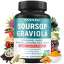Soursop Graviola Capsules con Elderberry, Turmeric, Ginger, Milk Thistle, Tart Cherry y Más - 120 cápsulas para 4 meses de suministro