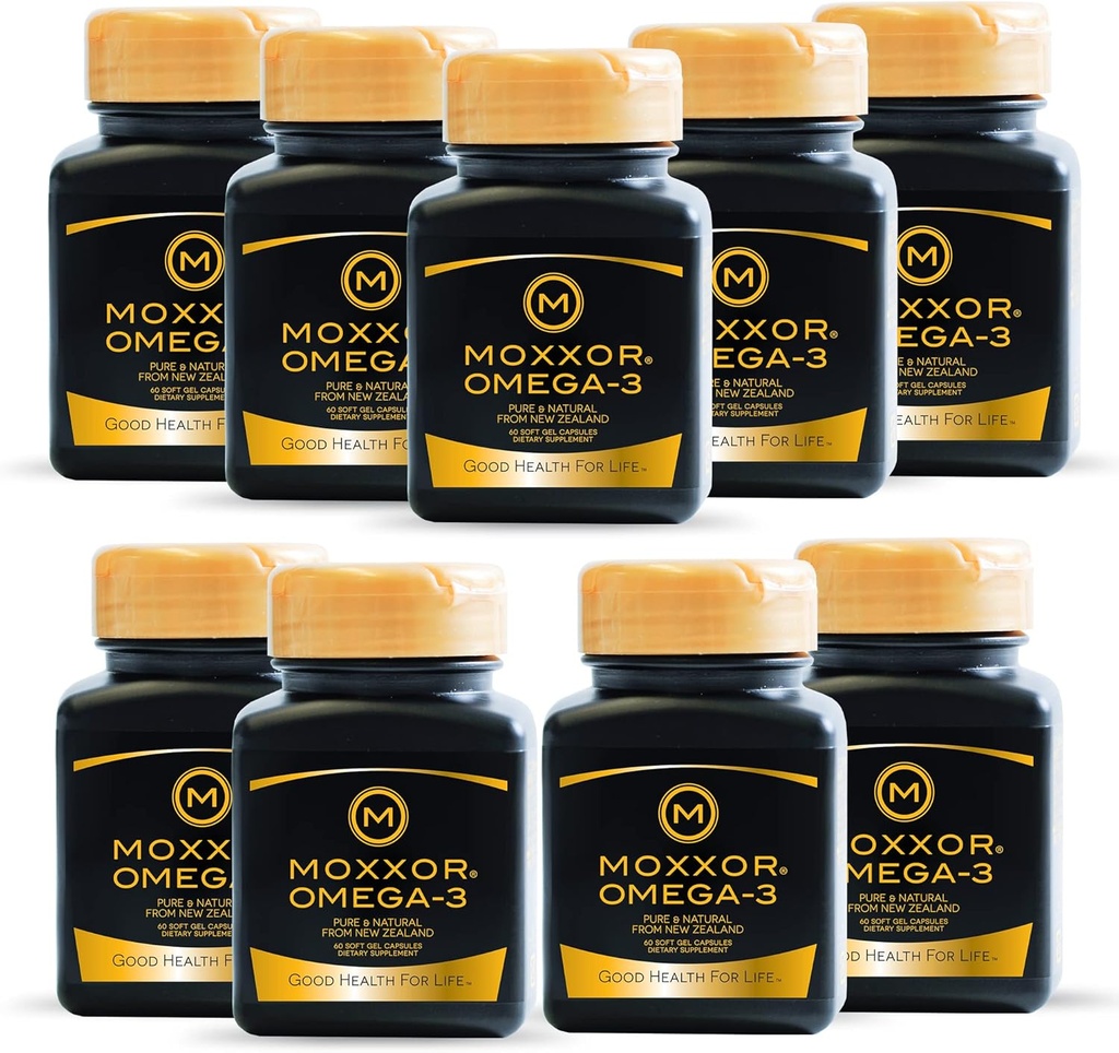 Omega 3 New Zealand Green Lipped Mussel Oil Soft gels para soporte conjunto y movilidad, Heart & Immune Support, No Fishy Aftertaste, 9-Pack, 540oft geles, 2-Soft gels Por día, 270 Day Supply