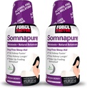 FORCE FACTOR Somnapure, 2-Pack, Sleep Aid for Adults with Melatonin, Valerian Root, & Lemon Balm, Liquid Supplement to Fall Asleep Faster, Stay Asleep Longer, " Wake Up Refreshed, 16oz, 48 Servings