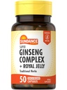Sundance Super Ginseng Complejo Silencioso con Royal Jelly ← 50 Quick Release Capsules ← No GMO y Gluten Free Tradicional Herb Suplemento