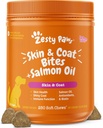 Zesty Paws Salmon Oil for Dogs - Skin & Coat Chews, Salmon, 250 Ct