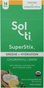 Sol-ti Orgánica Electrolyte Greens + Hydration Drink Mix, Superfood Hydration Sticks, SuperStix, Non-GMO, Vegan, Chlorophyll Lemon, 14 Sticks