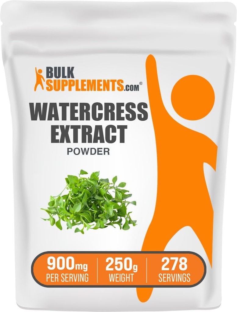 BulkSupplements.com Pólvora Extracto Extracto - Extracto de Nasturtium Officinale, Pólvora de Watercress - Gluten Gratis, 900 mg por Serving, 100g (3.5 oz) (Pack of 1)