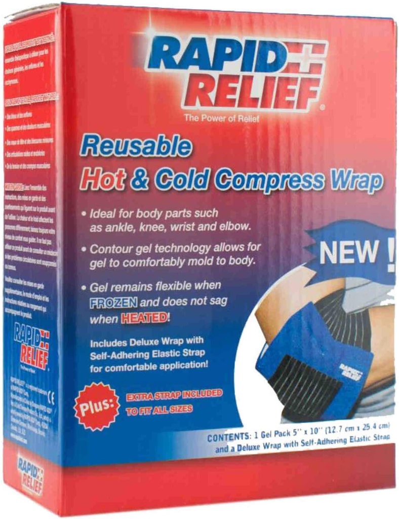 Compresor rápido de alta calidad reutilizable caliente y frío - pequeño paquete de hielo flexible paquete de terapia fría caliente para el codo, rodilla &amp; dolor conjunto con la correa ajustable, congelación o microondas