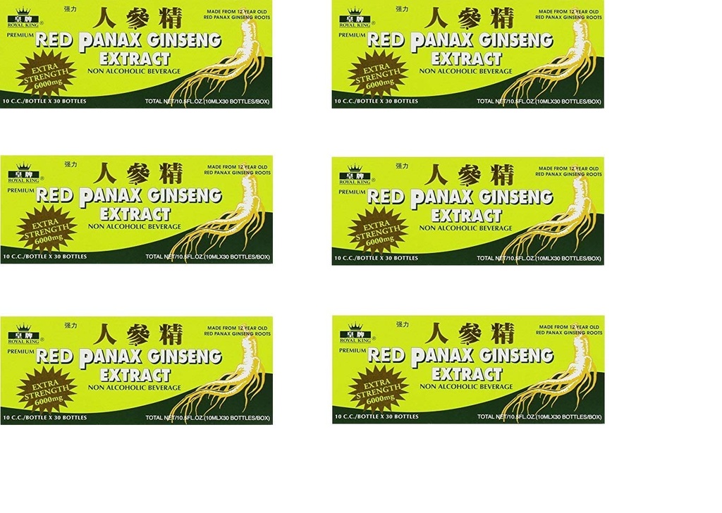 Royal King Red Panax Ginseng 30/10 6000mg (6 cajas)