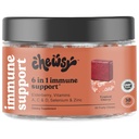 Chewsy 6-in-1 Immune Support Supplement Fruity Chews with Elderberry, Vitamina C, A &amp; D, Zinc &amp; Selenium - 30-Day Supply, Individualmente Wrapped Immunity Vitamins Chews for Adults and Kids (1)