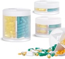 3 Pack de gran capacidad Organizador de píldoras y dispensadores de píldoras Conjunto en diferentes tamaños