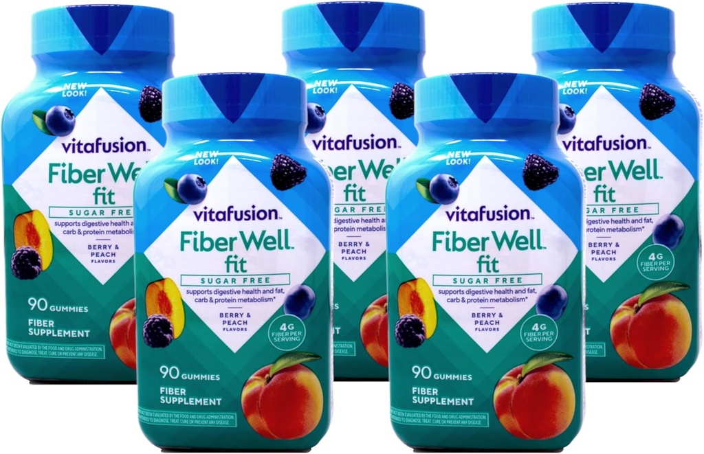 Fiber Well Fit Gummies, 5 Pack (90 Cuenta)