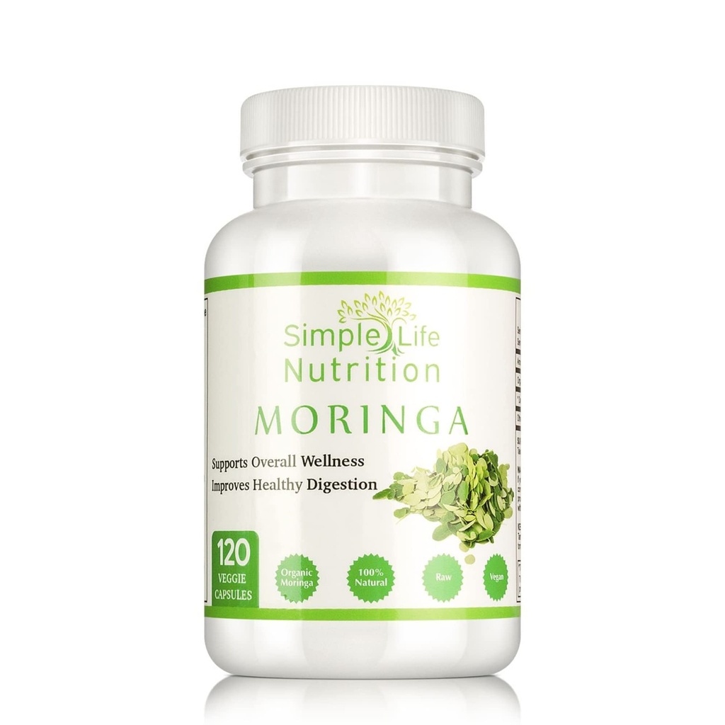 Orgánica Moringa Powder Capsules - Vegan No GMO Oleifera Leaf Extracto