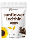 Micro Ingredientes Sunflower Lecithin 1,600mg Por Serving, 300 Softgels ← Fuente sostenible, Frío Presionado, Rico en Phosphatidyl Choline ← Lactation Suplemento* ← Soy Free, Non-GMO