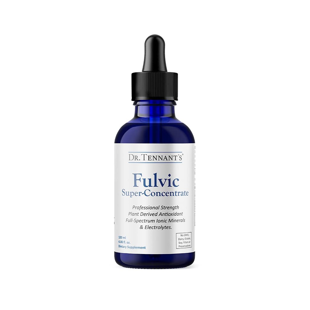 Dr. Tennant's Fulvic Super-Concentrate Liquid ← Enhances Cellular Energy ' Detoxification ← Proporciona Minerales de Trace Esencial Silencio 120-Day Supply