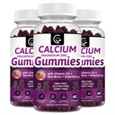 Calcio Magnesio Zinc Gummies with High Absorption Magnesium Glycinate Potassium - Complejo de Plantas Magnesio de Calcio 2:1 Ratio, con D3 Moss para Hueso, Musculos, Immune & Sleep Support, Vegan-3 Pack